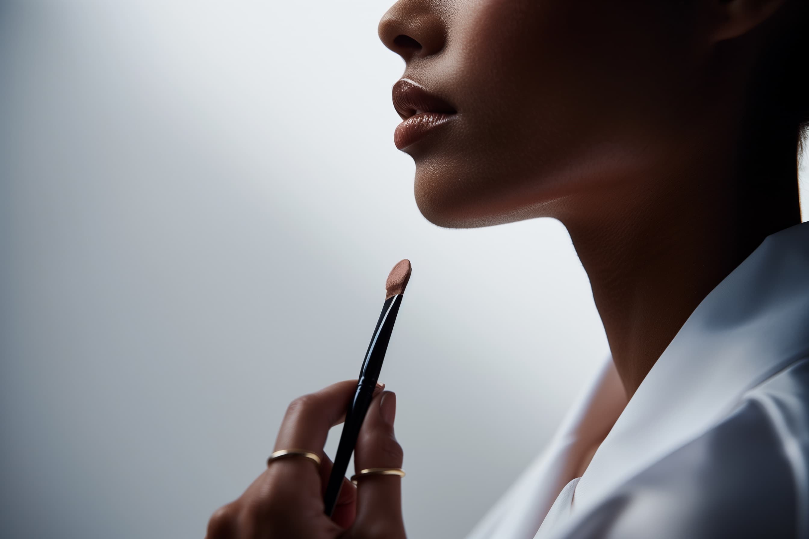 Gentle blush application technique